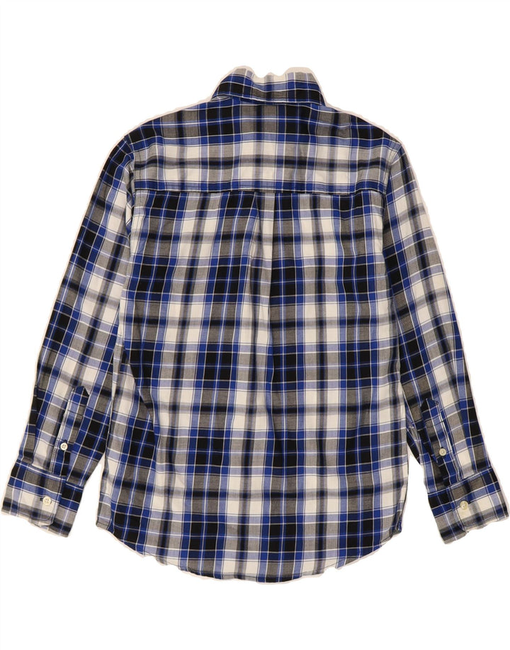 CHAPS Boys Flannel Shirt 7-8 Years Small Navy Blue Check Cotton Vintage Chaps and Second-Hand Chaps from Messina Hembry 