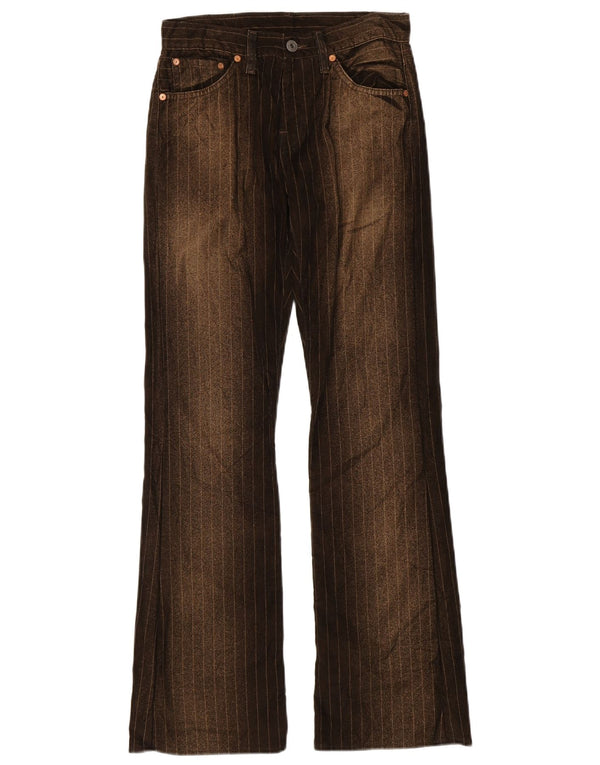 Damskie spodnie typu casual Bootcut Replay W28 L34 Poliester w brązowe paski