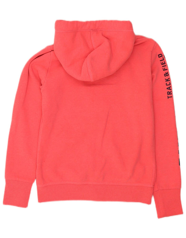 Damski sweter z kapturem Superdry z grafiką i zamkiem UK 12, średni róż sportowy