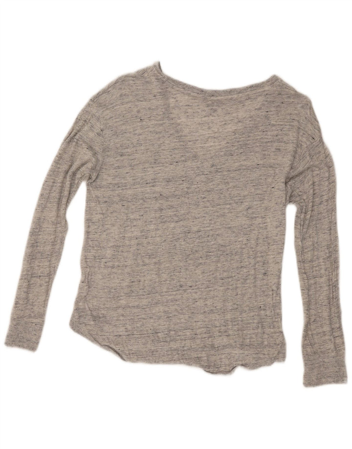 Damski top Massimo Dutti z długim rękawem UK 12, średnioszary, nakrapiany