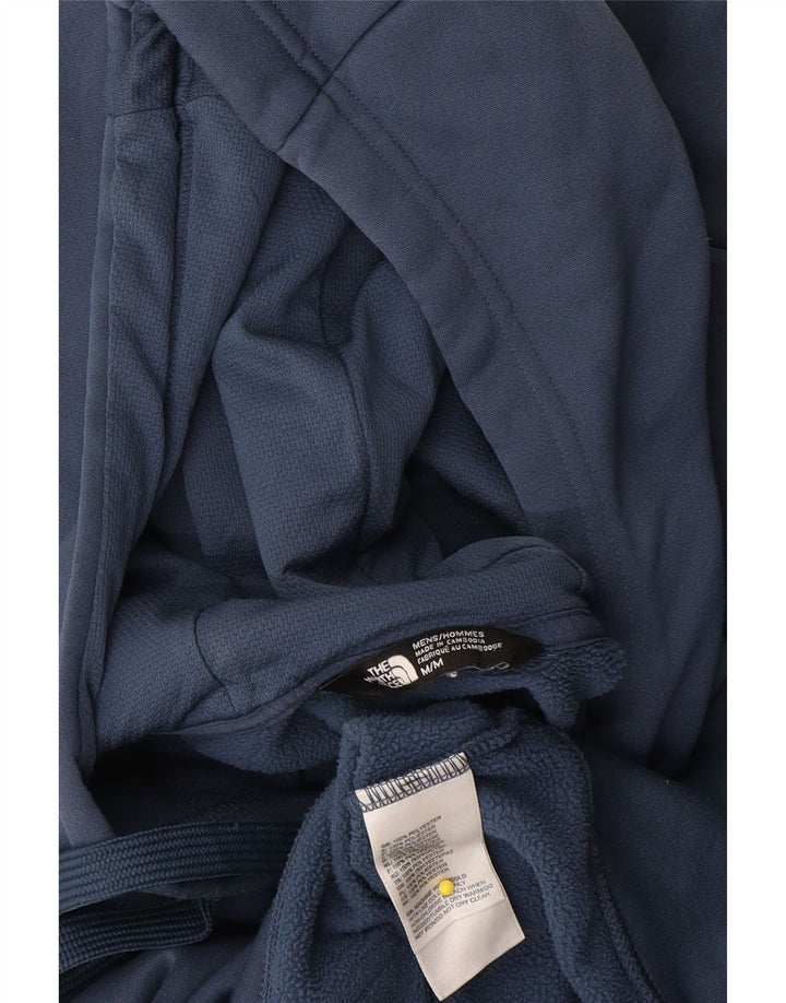 Męski sweter z kapturem The North Face z grafiką, średni niebieski, poliester