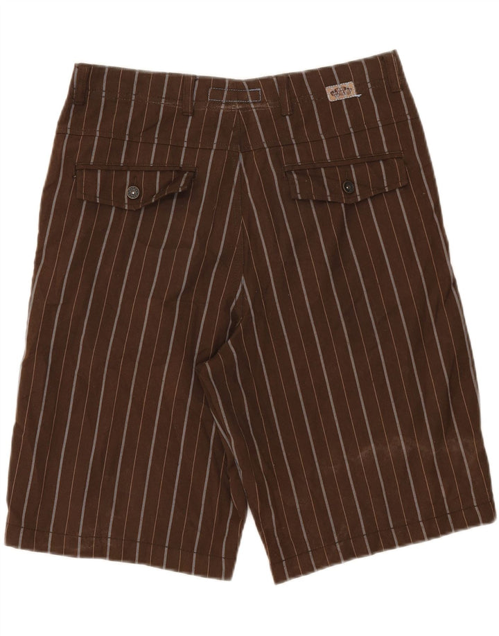 Męskie spodenki chino Vans W28 z poliestru w małe brązowe paski