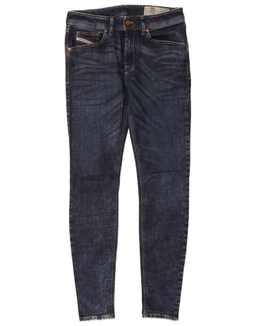 DIESEL Damskie jeansy Stickker Super Slim Skinny W30 L30 Granatowa bawełna