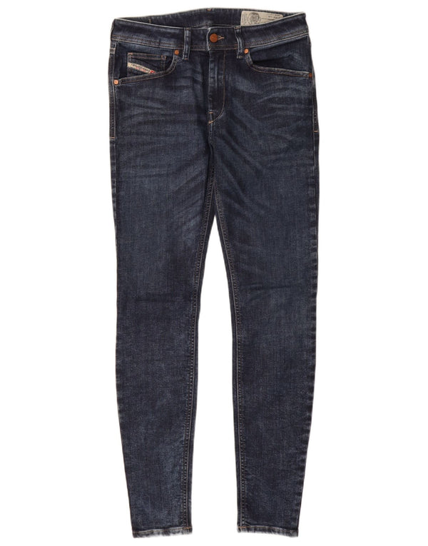 DIESEL Damskie jeansy Stickker Super Slim Skinny W30 L30 Granatowa bawełna