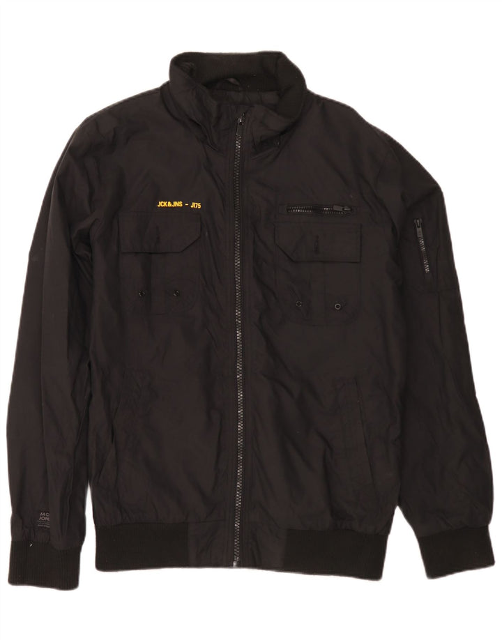 Męska kurtka bomber Jack & Jones UK 38, średni czarny nylon