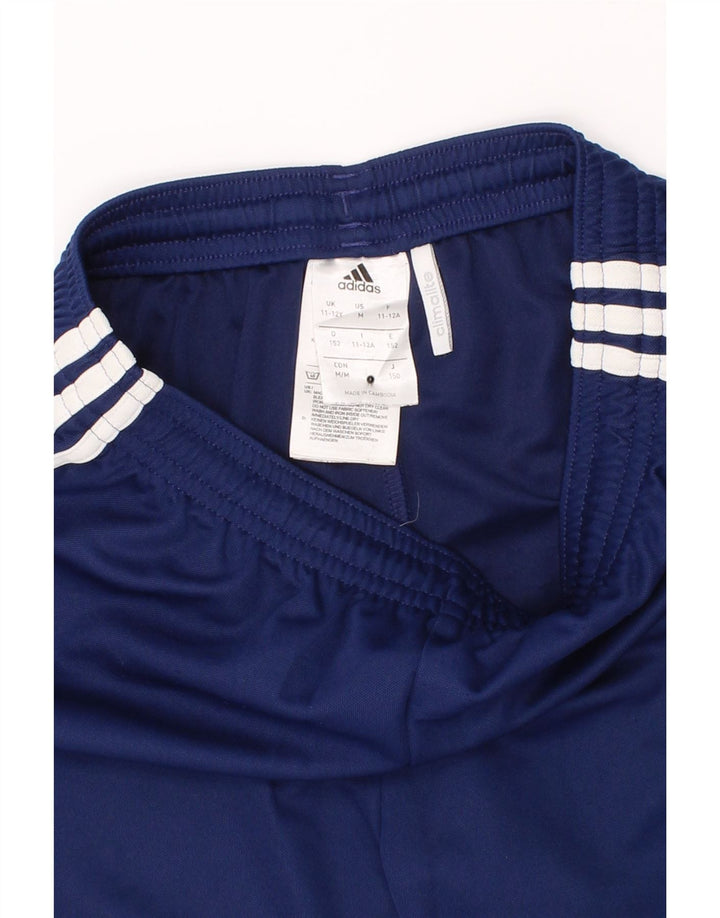 ADIDAS Boys Climalite Sport Shorts 11-12 Years Navy Blue Polyester Vintage Adidas and Second-Hand Adidas from Messina Hembry 