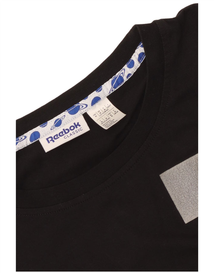 Damska koszulka Reebok Oversize Graphic Top UK 12/14 Średnia czarna