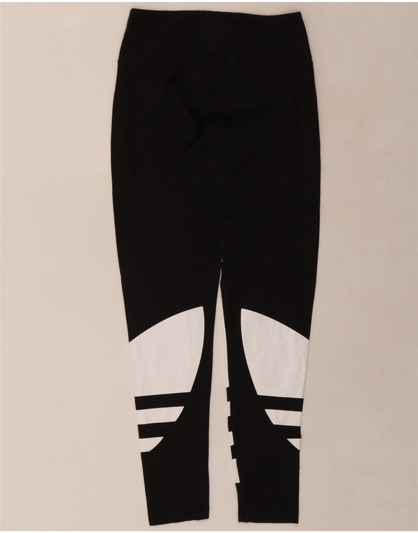 Damskie legginsy Adidas Graphic UK 12 Średnia czarna bawełna z blokami kolorów