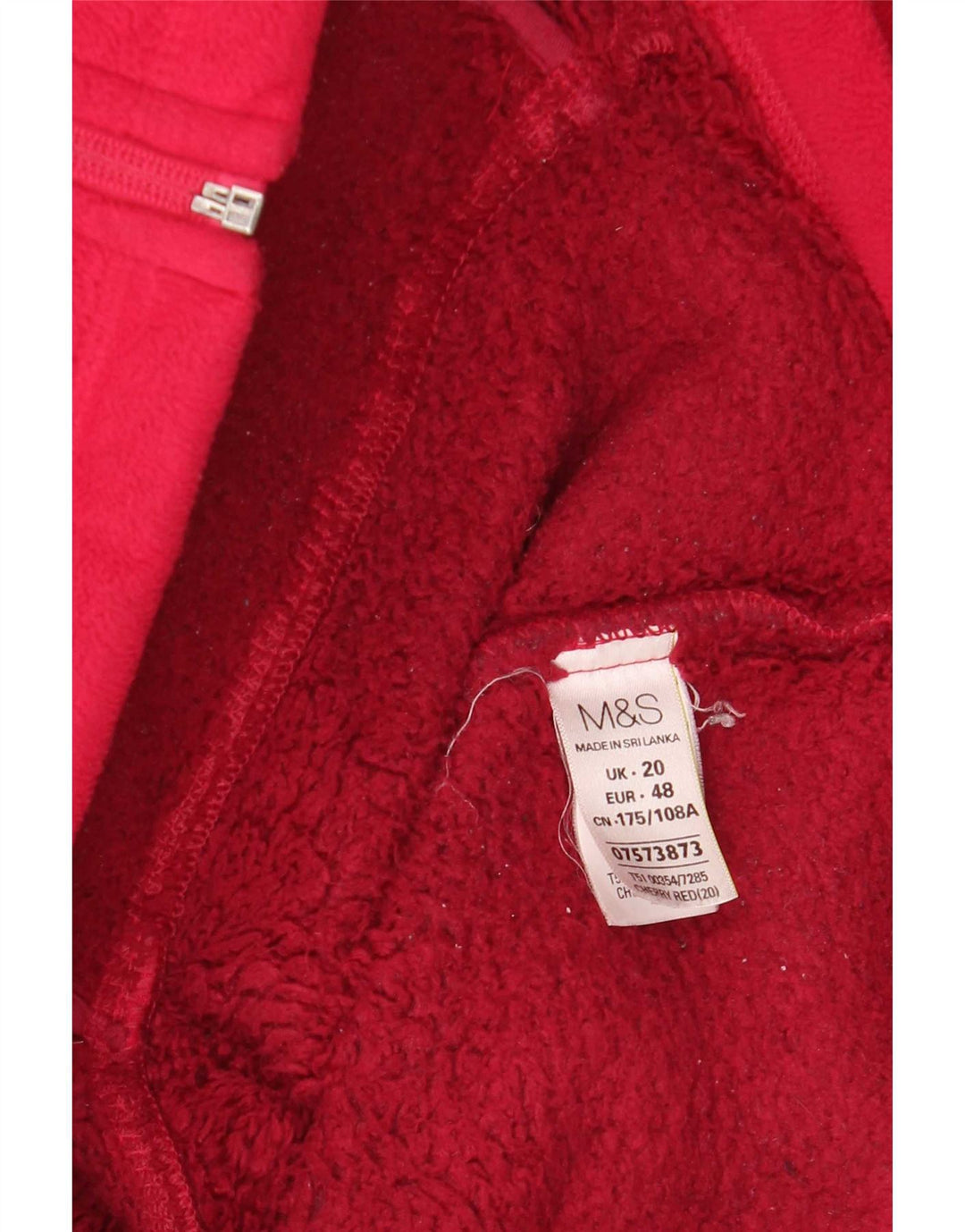 Damska kurtka polarowa Marks & Spencer UK 20 2XL, czerwona, poliester