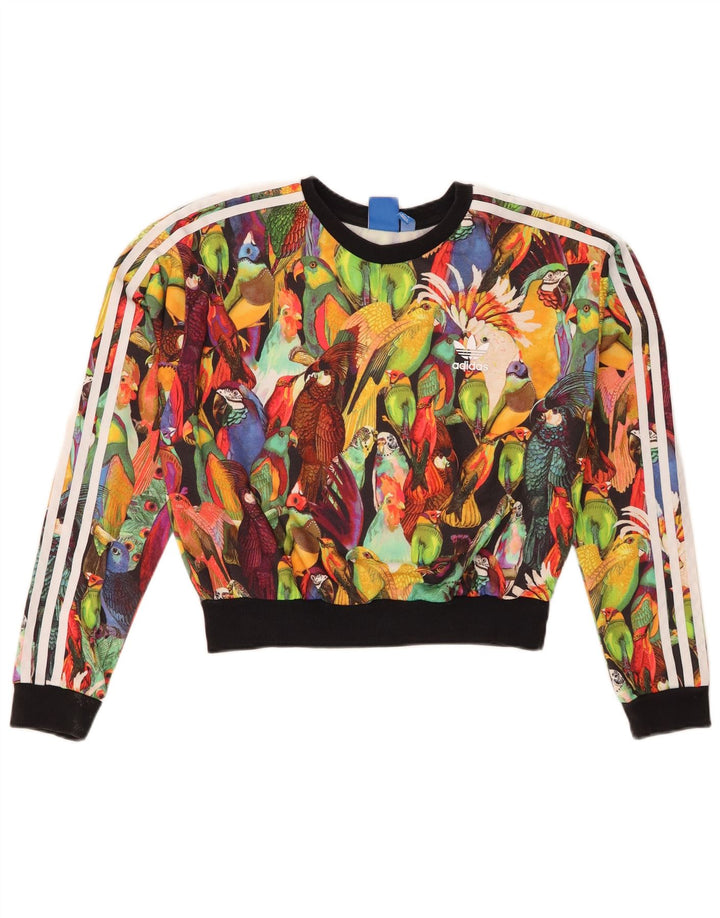 Damska bluza oversize Adidas UK 6 XS wielokolorowa tropikalna