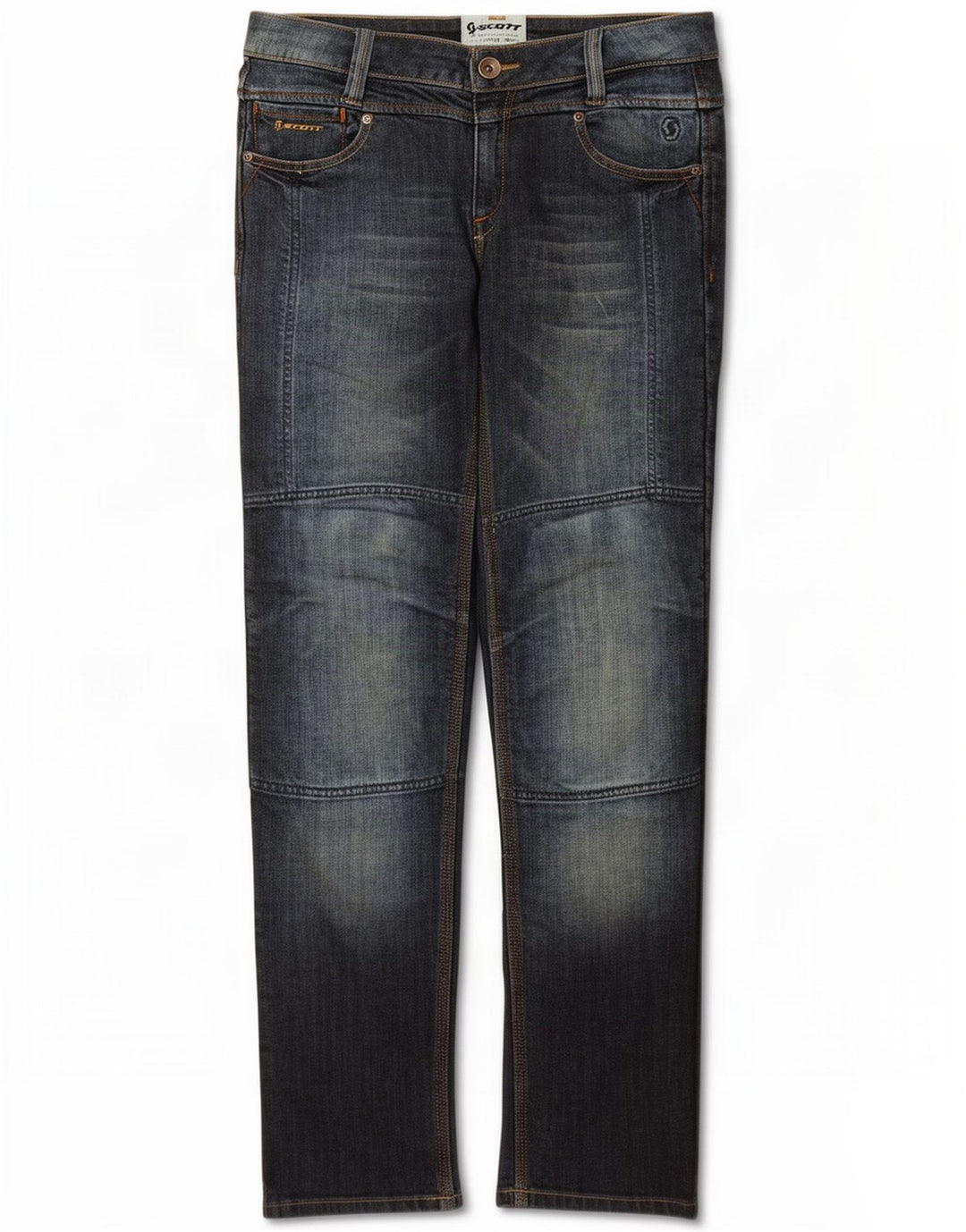Damskie jeansy Scott Straight W28 L33 granatowe