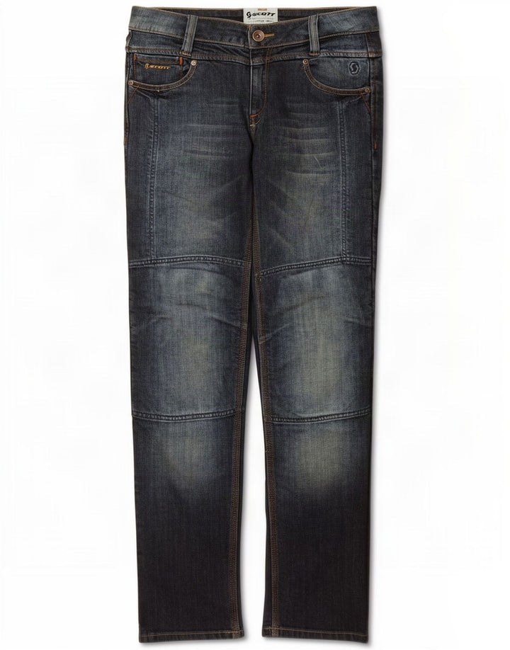 Damskie jeansy Scott Straight W28 L33 granatowe