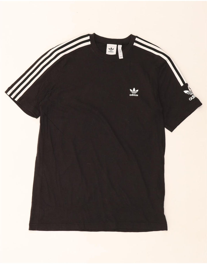 Adidas Męski T-shirt Top Duży Czarny Bawełniany