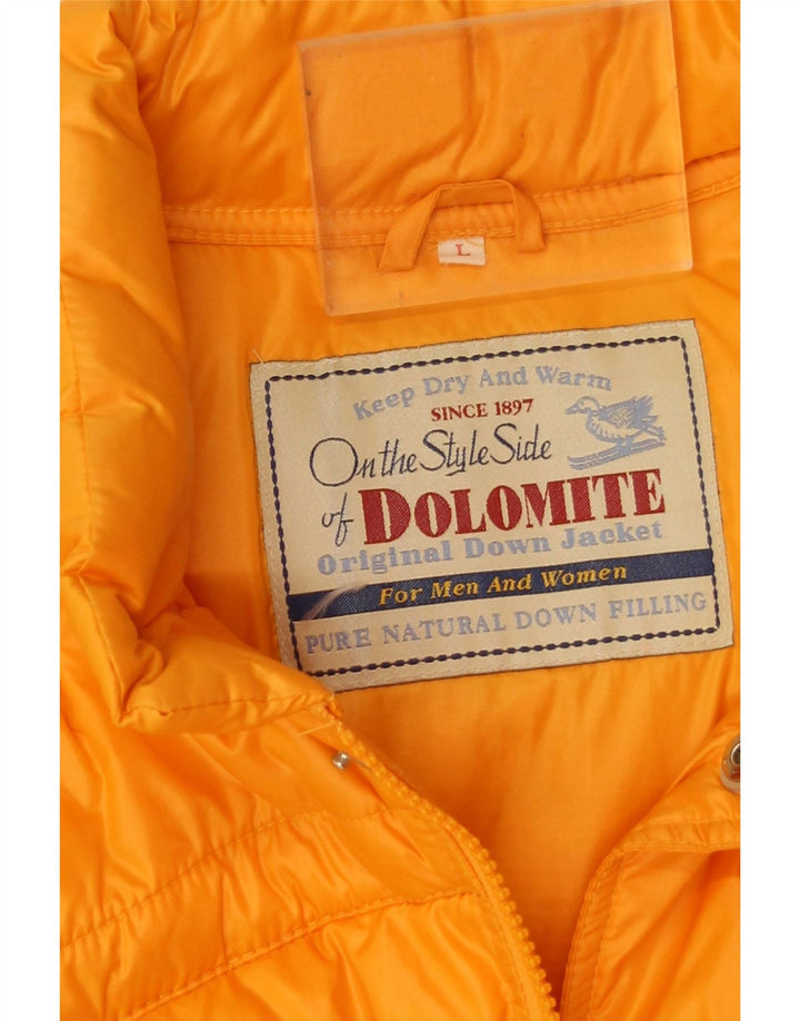 Męska wyściełana kamizelka Dolomite UK 40, duża, pomarańczowa, nylonowa