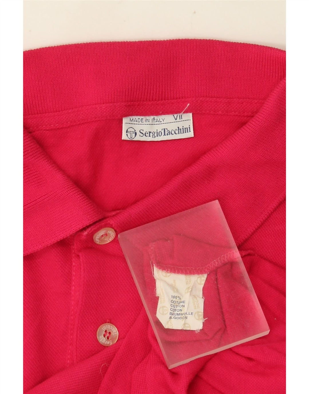 Męska koszulka polo Sergio Tacchini, duża, różowa, bawełniana