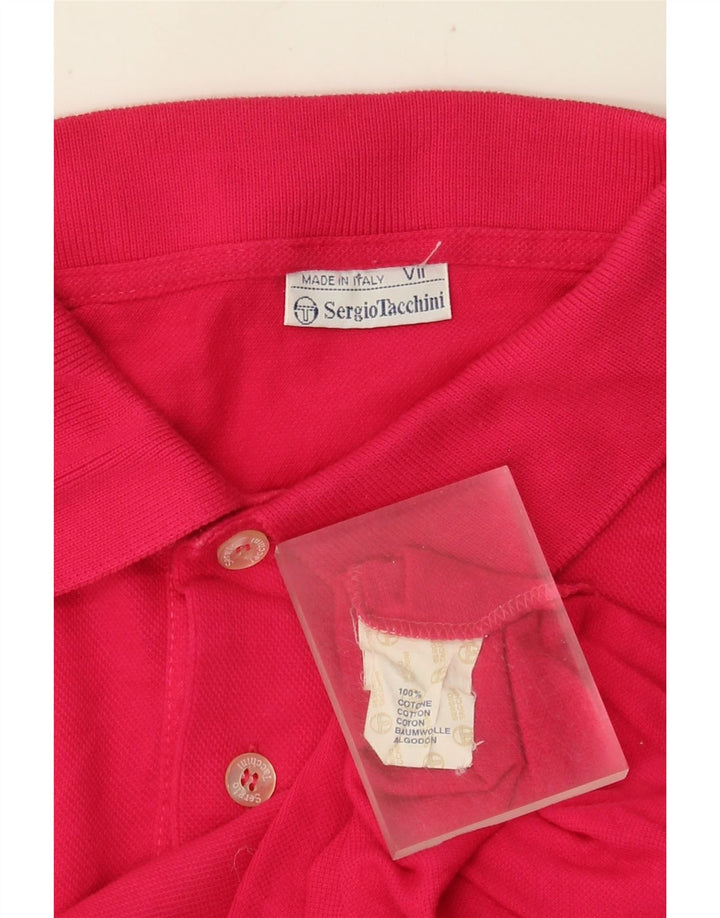 Męska koszulka polo Sergio Tacchini, duża, różowa, bawełniana