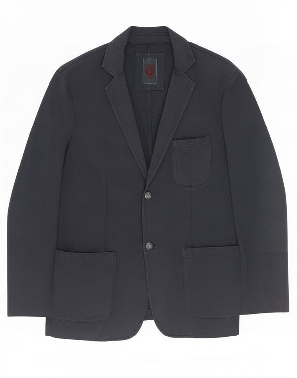 Męska marynarka zapinana na 2 guziki Trussardi EU 52 XL, granatowa, bawełniana