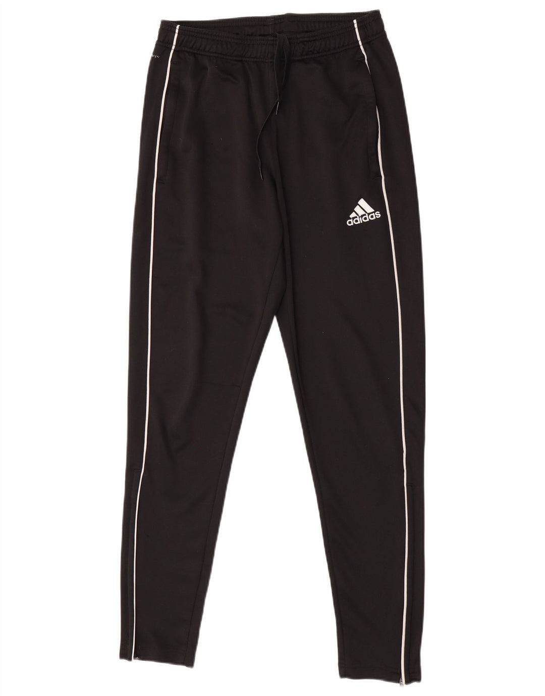 Męskie spodnie dresowe Adidas, małe, czarne, poliestrowe, sportowe