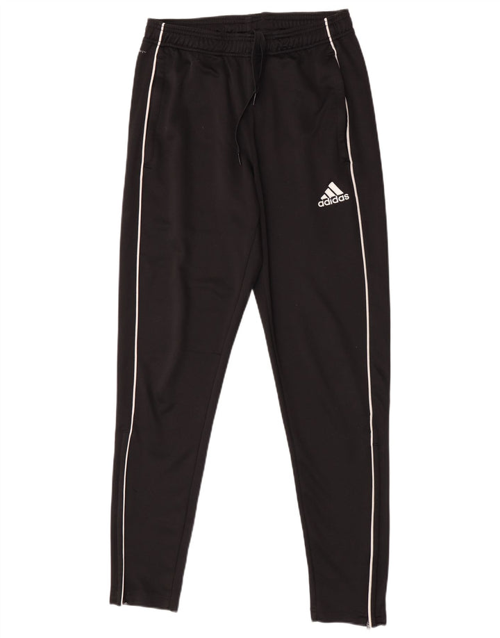 Męskie spodnie dresowe Adidas, małe, czarne, poliestrowe, sportowe