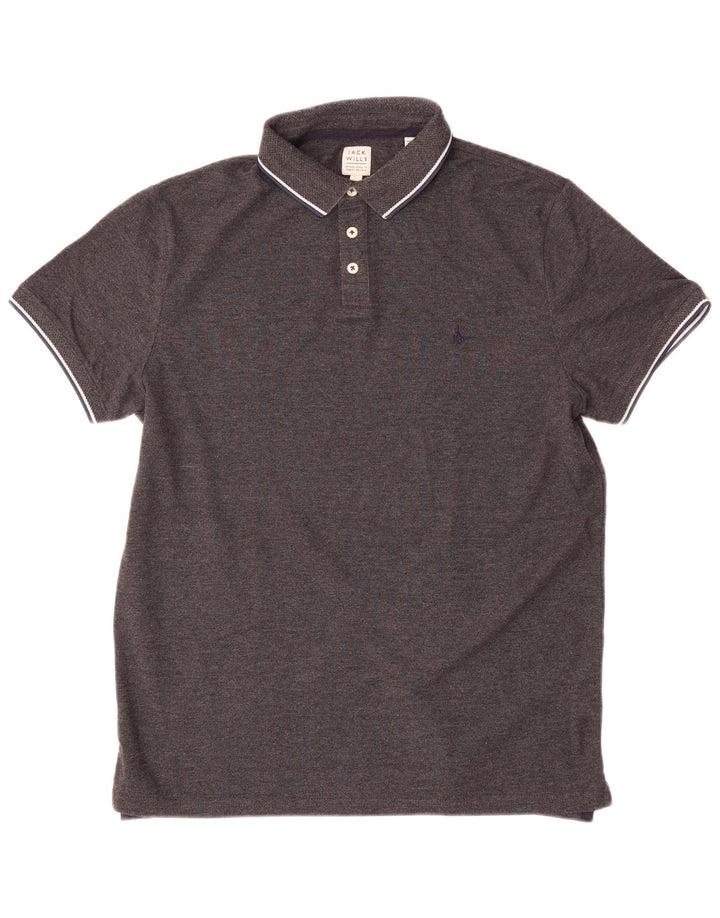 Męska koszulka polo JACK WILLS, duża, szara, bawełniana