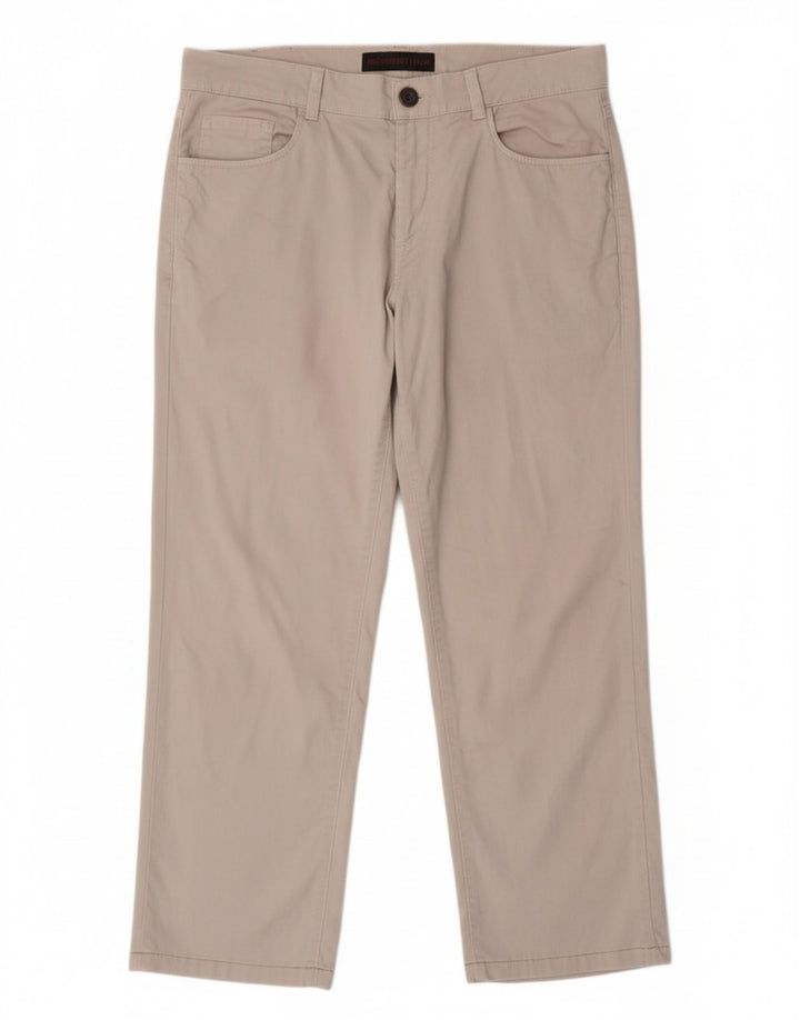 TRUSSARDI Mens Straight Capri Trousers W34 L23 Grey