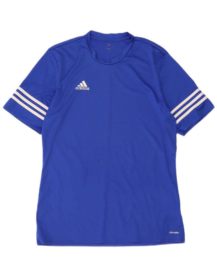Adidas Męska koszulka Climalite Top, średni niebieski poliester