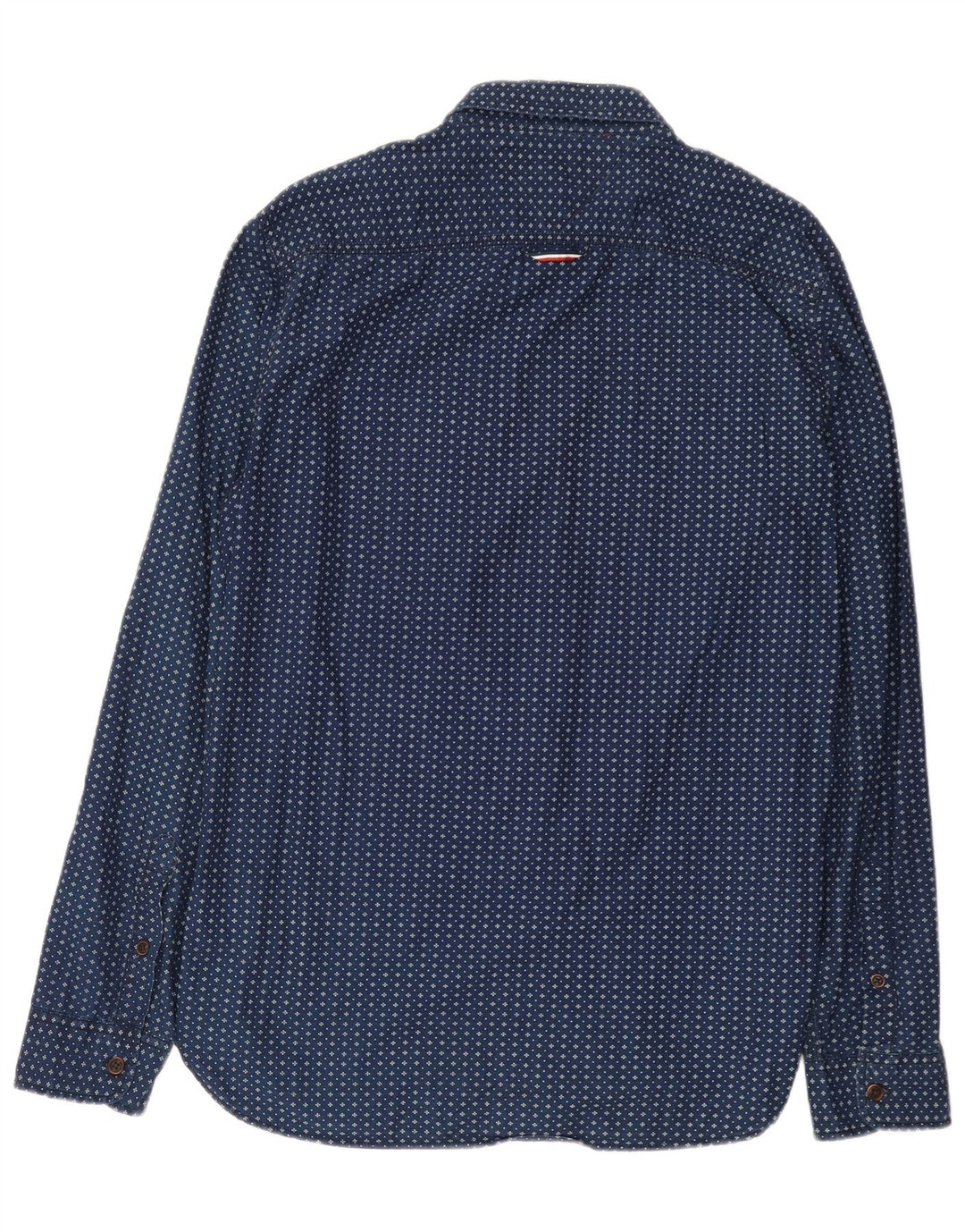 Męska koszula Tommy Hilfiger w abstrakcyjny wzór, duża, granatowa, bawełniana