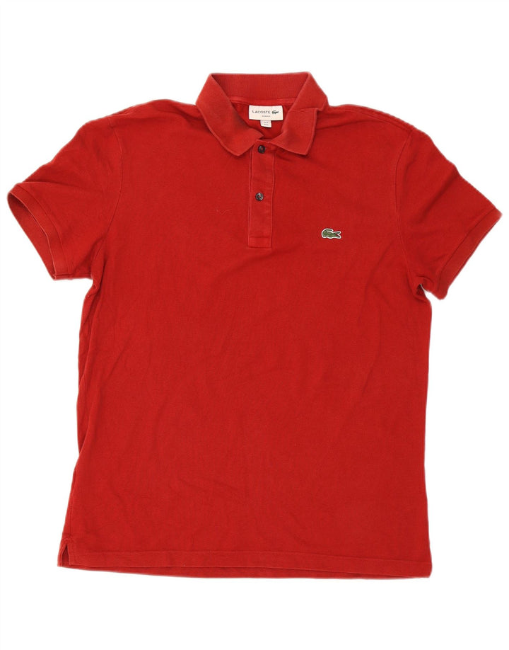 Męska koszulka polo Lacoste Slim Fit, rozmiar 5, duża czerwona