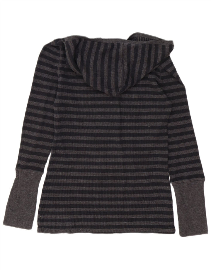 Damska koszulka z kapturem i długim rękawem Calvin Klein, UK 12, średnia, szara bawełna w paski