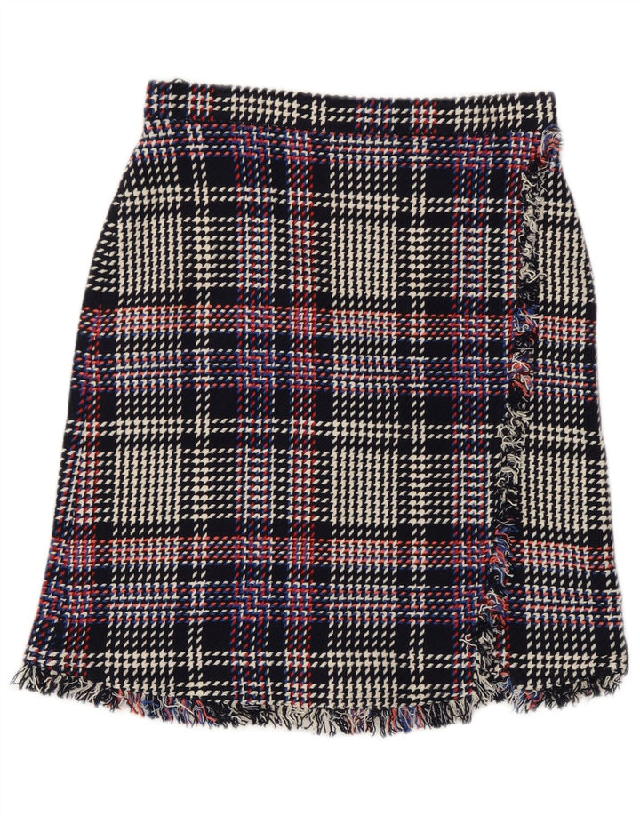 Marks & Spencer Damska prosta spódnica UK 8 Small W28 w wielobarwną kratkę