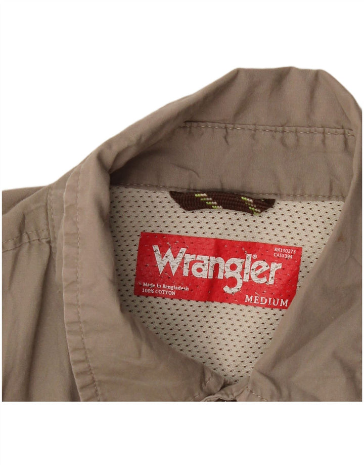 Koszula męska Wrangler, bawełniana, średnia khaki