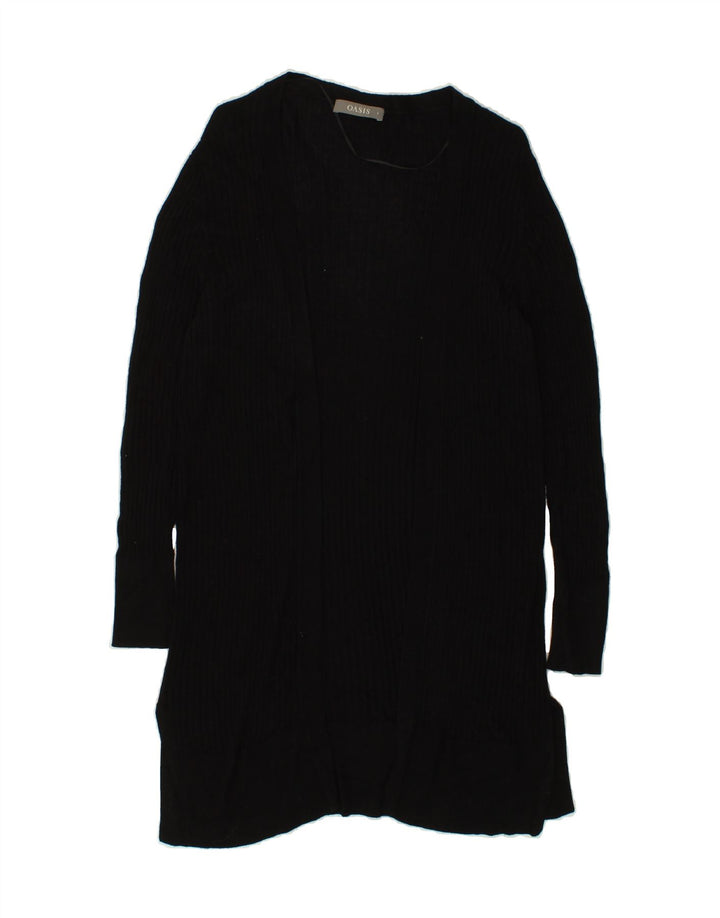 OASIS Womens Longline Cardigan Sweater UK 10 Small Black Viscose Vintage Oasis and Second-Hand Oasis from Messina Hembry 