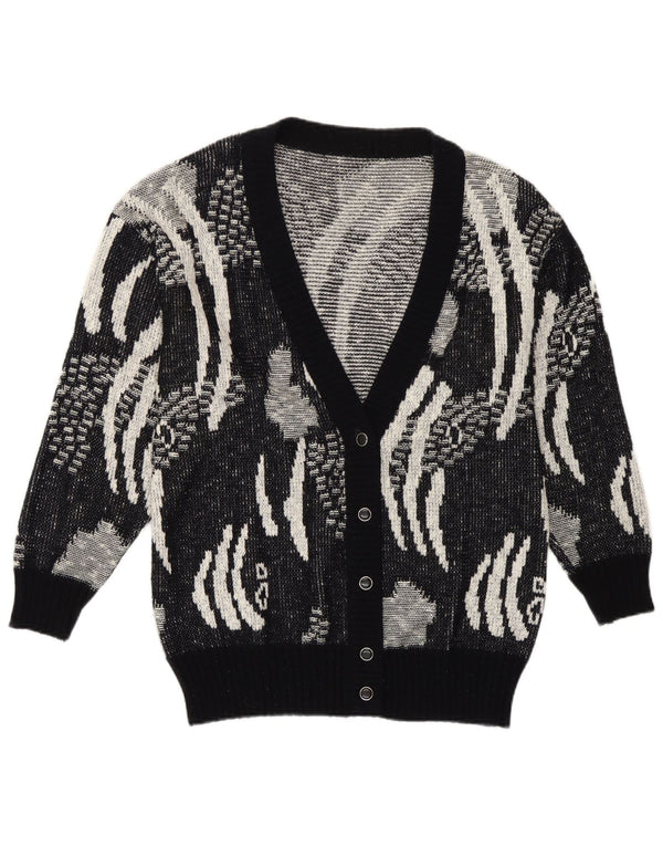 Sweter damski w stylu vintage IT 42 Średni czarny geometryczny poliakryl