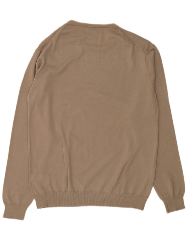 Sweter męski Guess z dekoltem w łódkę UK 44 XL, beżowy, akrylowy