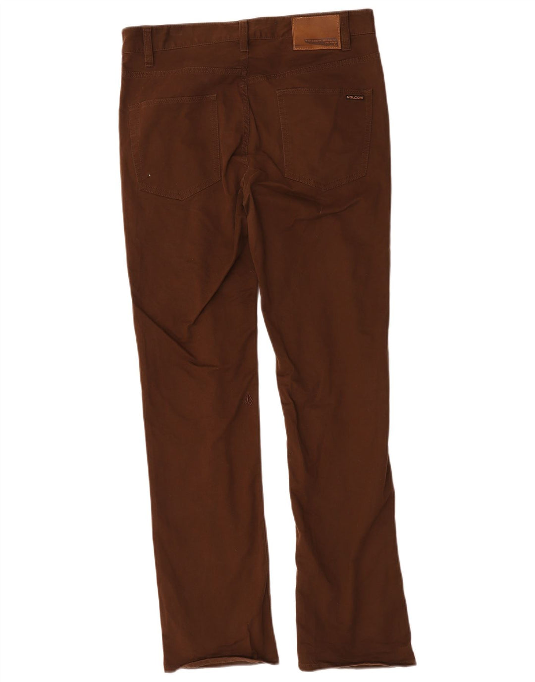 Męskie spodnie typu casual Volcom Solver Straight W30 L31 Brązowa bawełna