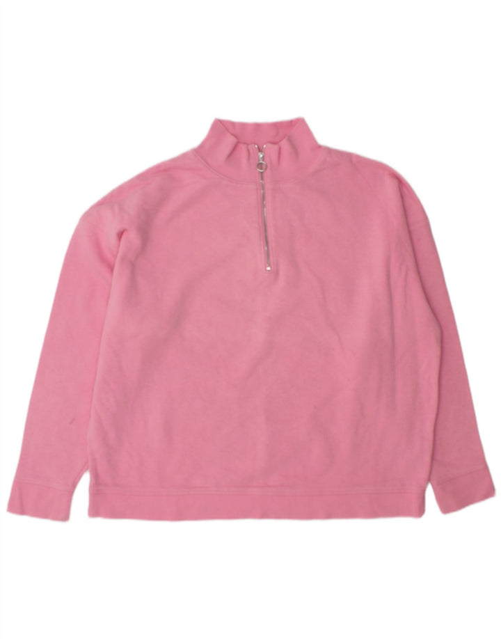 Marks & Spencer Damski sweter oversize UK 14, duży, różowy