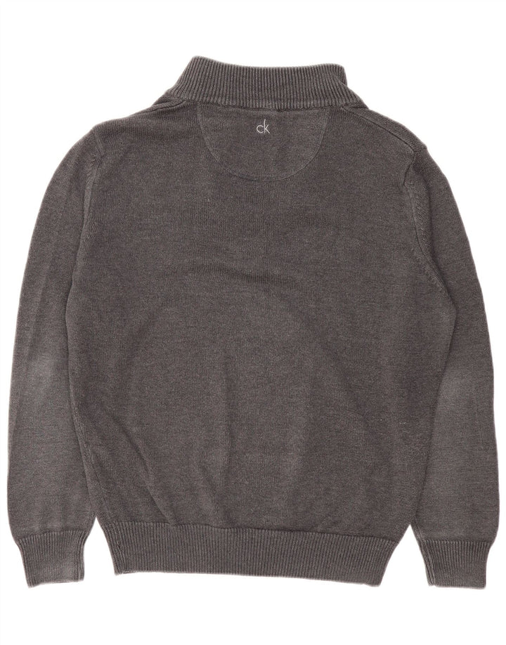 Męski sweter zapinany na zamek Calvin Klein XL, szary, bawełniany