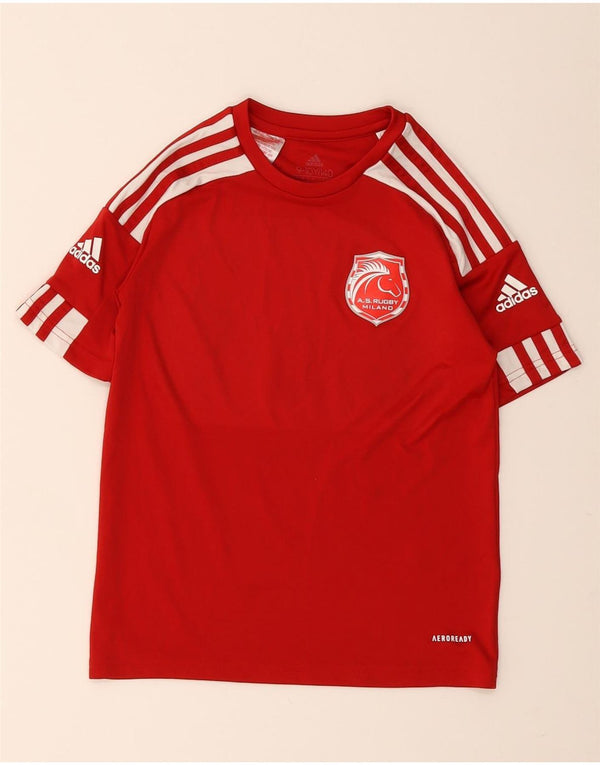 Adidas Boys A.S. Koszulka rugby Milano Top 9-10 lat w kolorze czerwonym