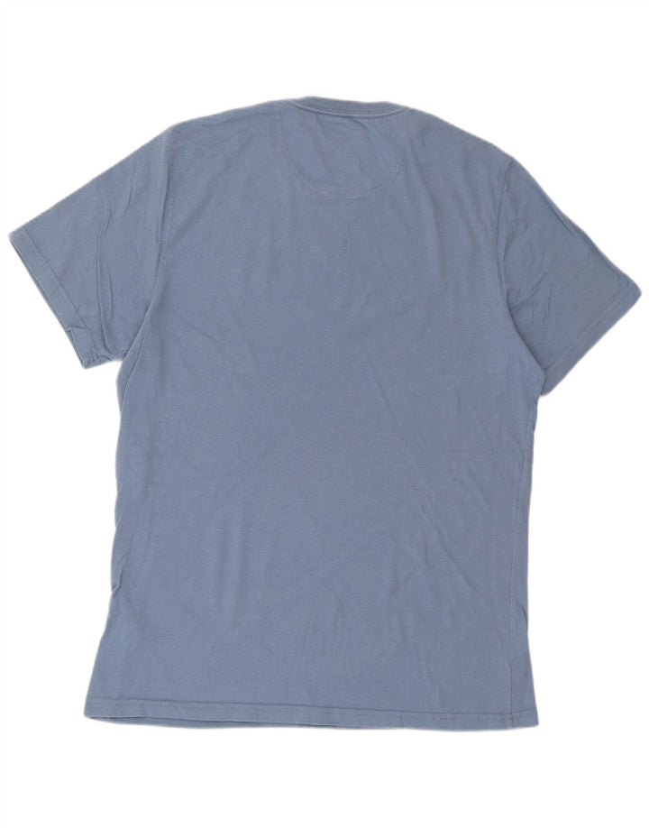 T-shirt męski BARBOUR o dopasowanym kroju, bawełniany w kolorze średniego błękitu