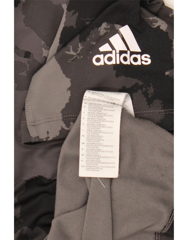 Adidas Męska koszulka Top 2XL Szary kamuflaż poliester