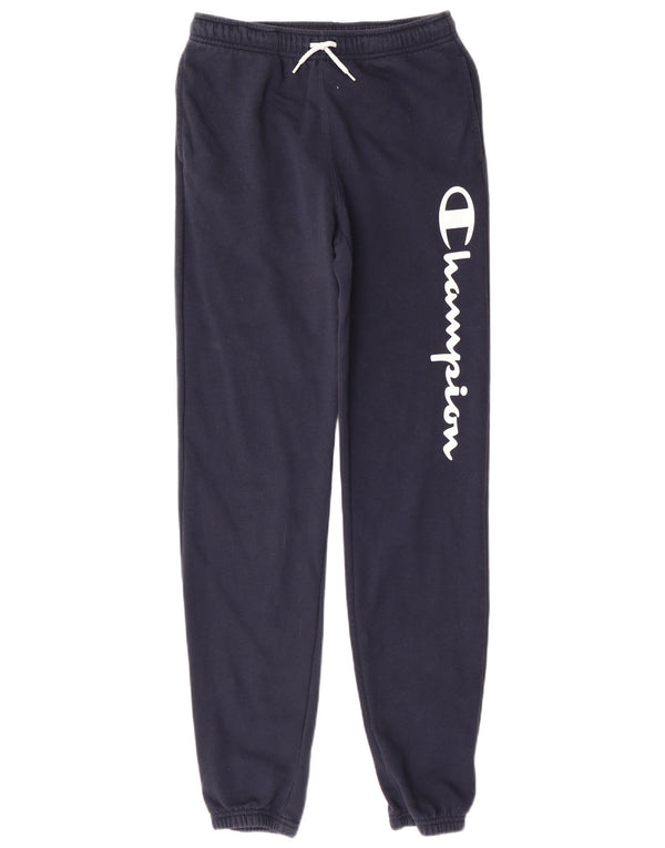 CHAMPION Boys Graphic Tracksuit Trousers Joggers 13-14 Years  Navy Blue