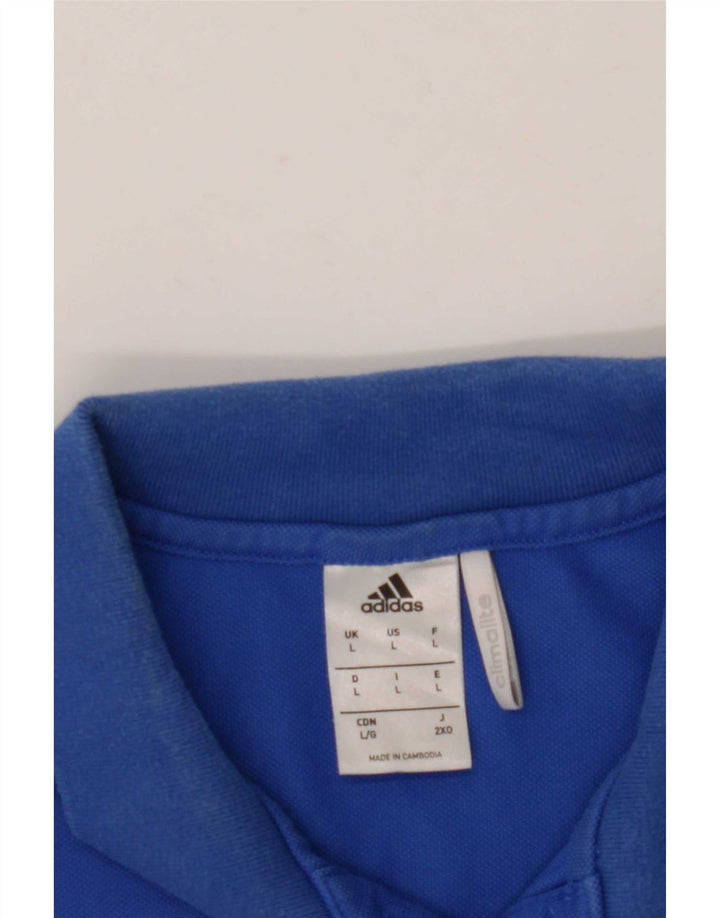 Męska koszulka polo Adidas, duża niebieska