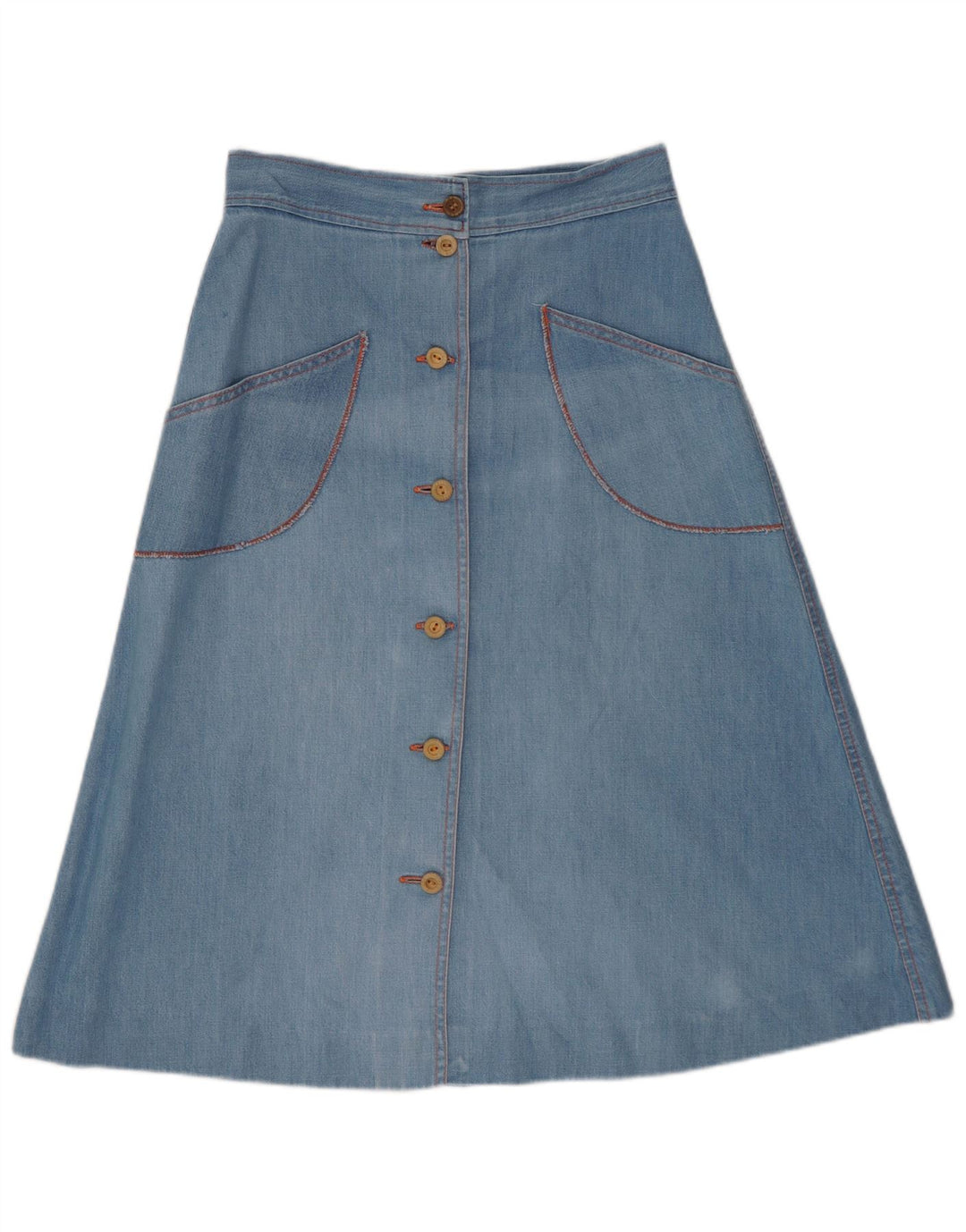 Vintage damska jeansowa spódnica w kształcie litery A W26 Small Blue