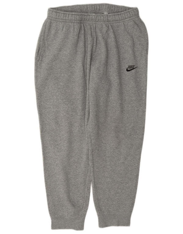 Męskie spodnie dresowe Nike, duże, szare, nakrapiane, bawełniane