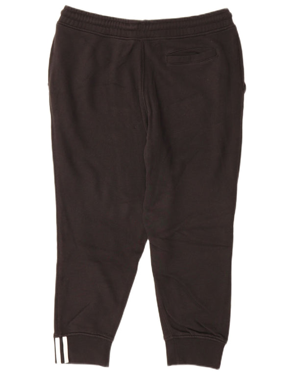 Damskie spodnie dresowe Adidas Capri Joggers UK 16, duże, czarne, bawełniane