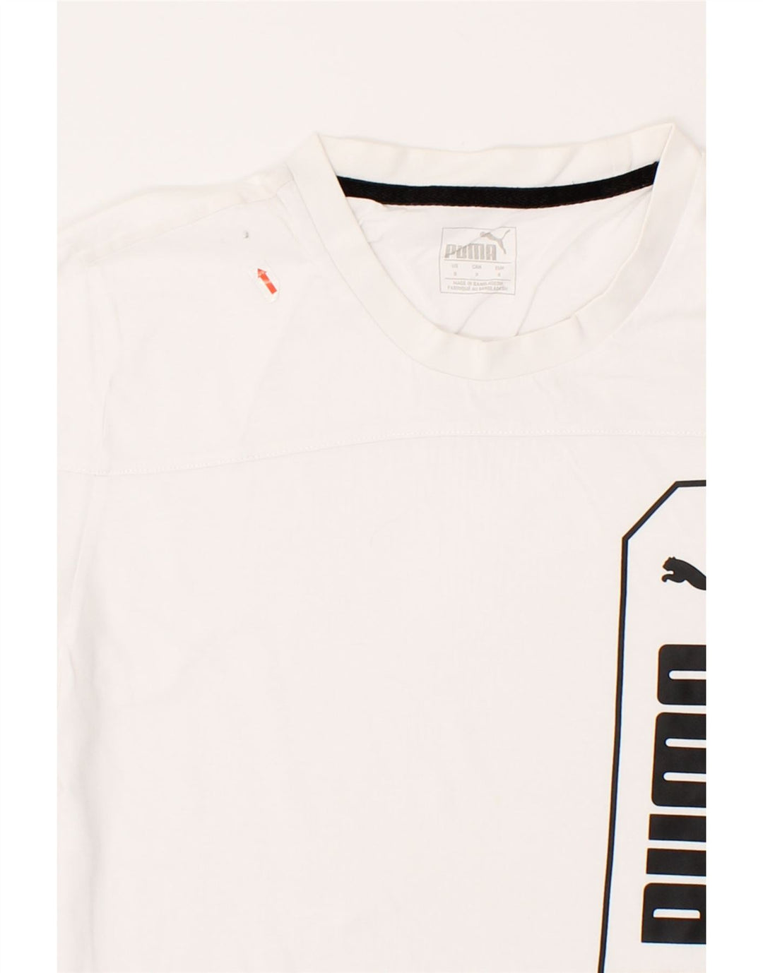 PUMA Mens Graphic T-Shirt Top Small White Cotton Vintage Puma and Second-Hand Puma from Messina Hembry 