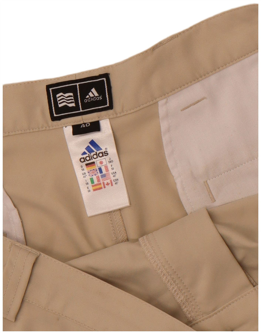 Adidas Męskie Spodenki Chino W40 XL Beżowy Poliester