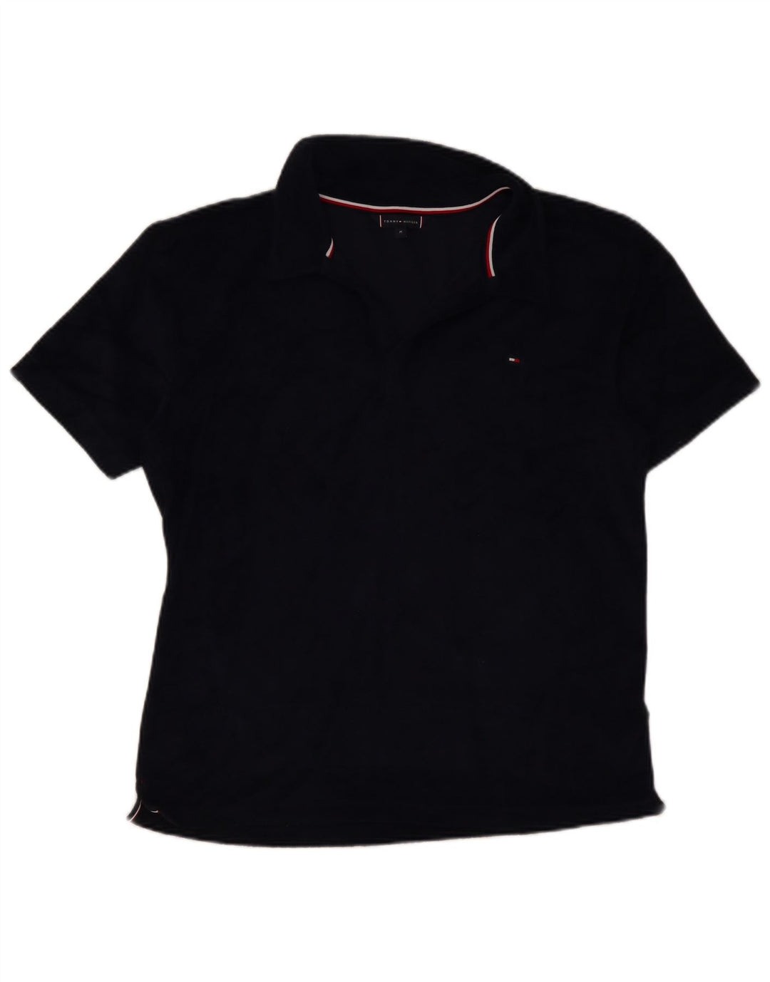 Męska koszulka polo TOMMY HILFIGER, średnia, granatowa, bawełniana