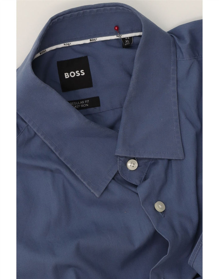 Koszula męska HUGO BOSS o regularnym kroju, rozmiar 17 1/2 XL, granatowa
