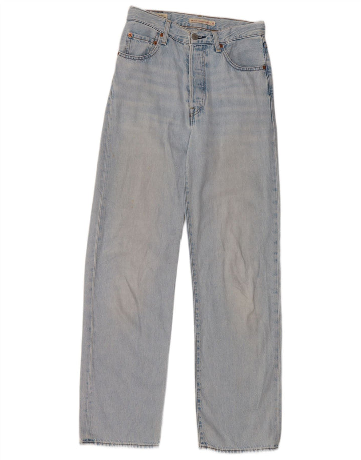 Damskie jeansy Levi's Ribcage Straight W25 L29 Niebieskie bawełniane